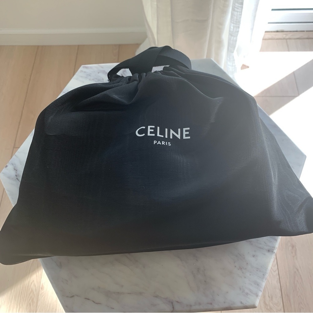 🌟 CELINE Teen Soft 16 Crossbody Bag in Textile Logo and Natural Tan Leather - Picture 16 of 16